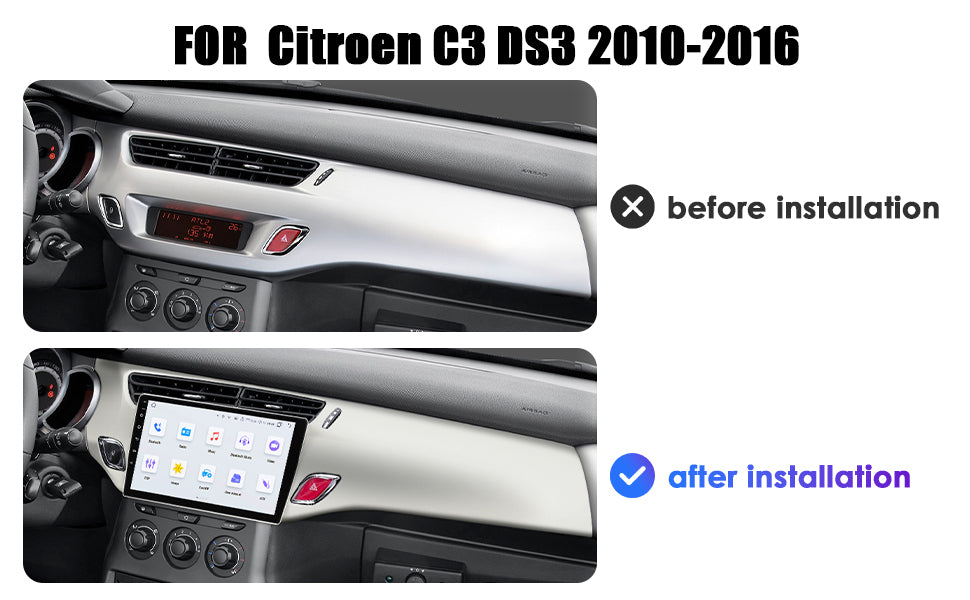 POSTE RADIO ANDROID CITROEN C3 2015 BLANC - RT MAROC