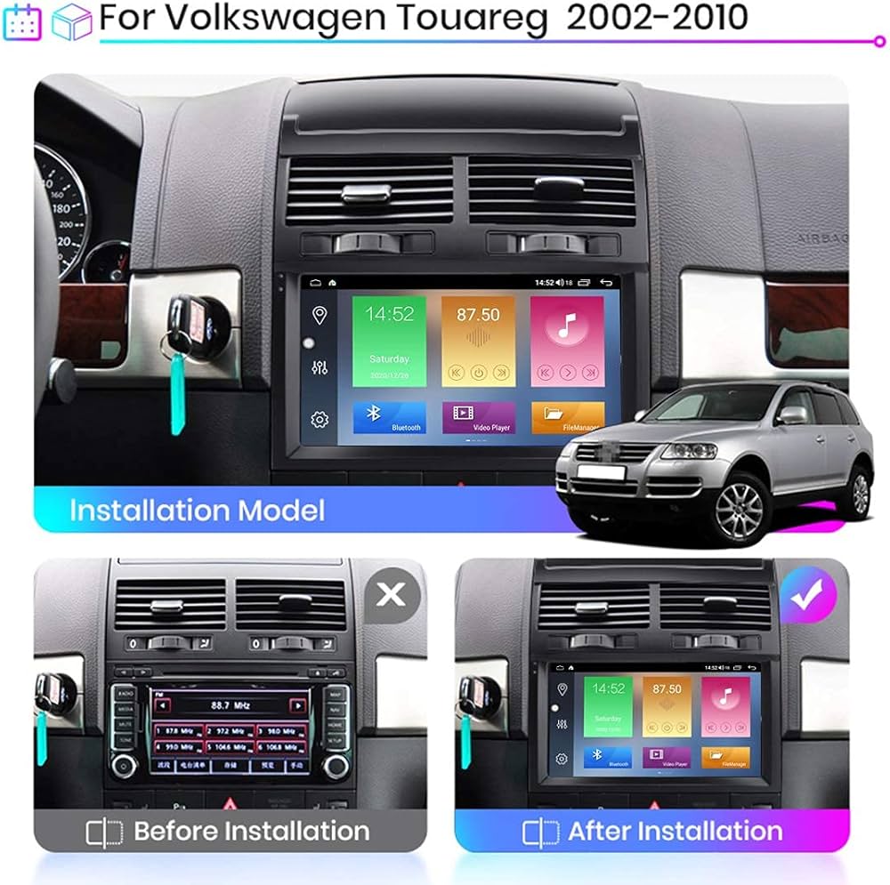 POSTE RADIO ANDROID VOLKSWAGEN TOUAREG 2004 2010 - RT MAROC