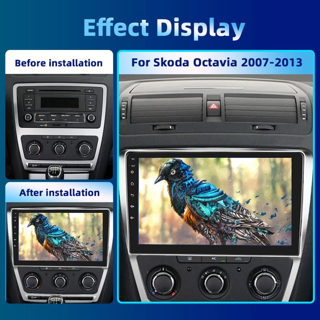 POSTE RADIO ANDROID SKODA OCTAVIA 2007 - RT MAROC