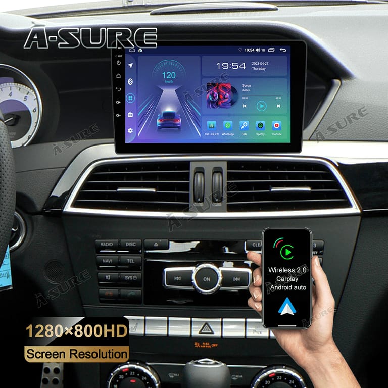 POSTE RADIO ANDROID MERCEDES CLASS C W204 2011-2015