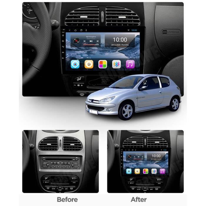 POSTE RADIO ANDROID PEUGEOT 206 - RT MAROC