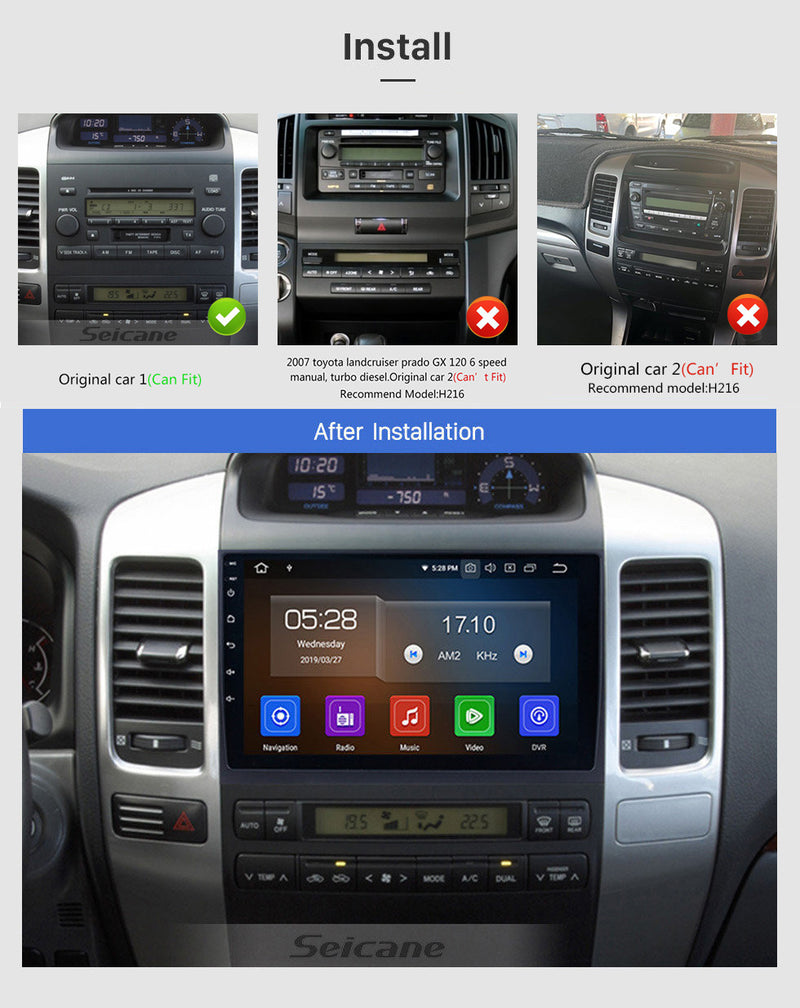 POSTE RADIO ANDROID TOYOTA LAND CRUISER 2003 - RT MAROC