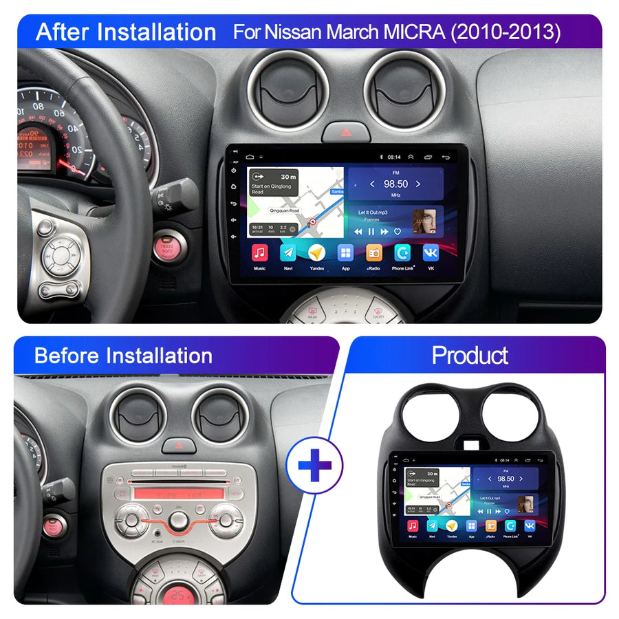 POSTE RADIO ANDROID NISSAN MARCH 2010 2013 - RT MAROC
