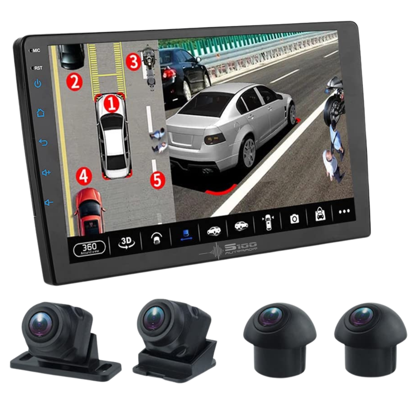 Ecran android 4 cameras 360 4/64