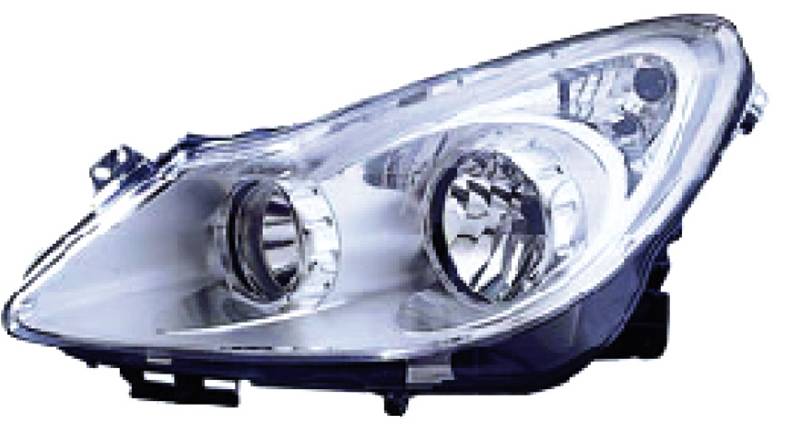 optique opel corsa d 2006 gauche chrome