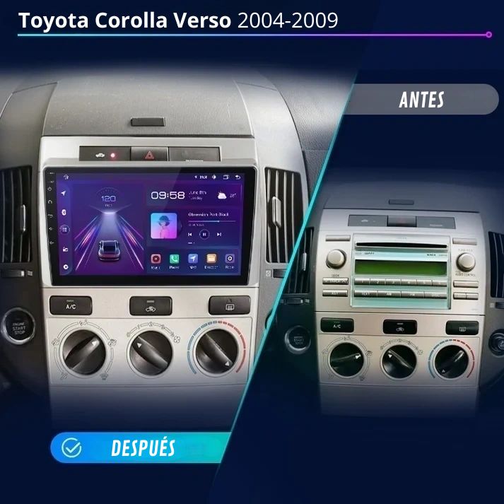 POSTE RADIO ANDROID TOYOTA COROLLA VERSO 2004-2009 - RT MAROC