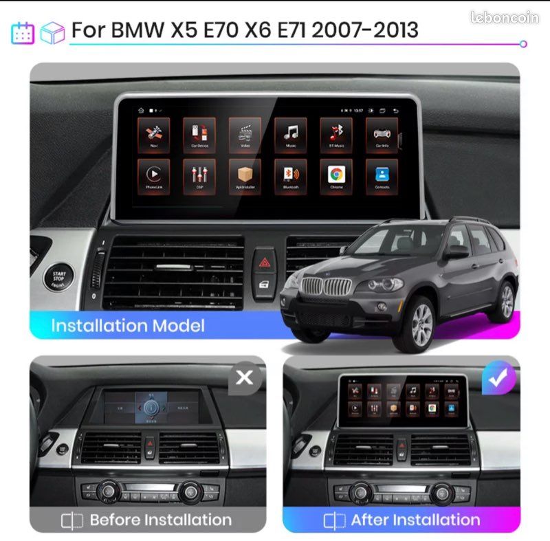 POSTE RADIO ANDROID BMW X6 E71 - RT MAROC