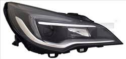 optique opel astra k 2015 droit led