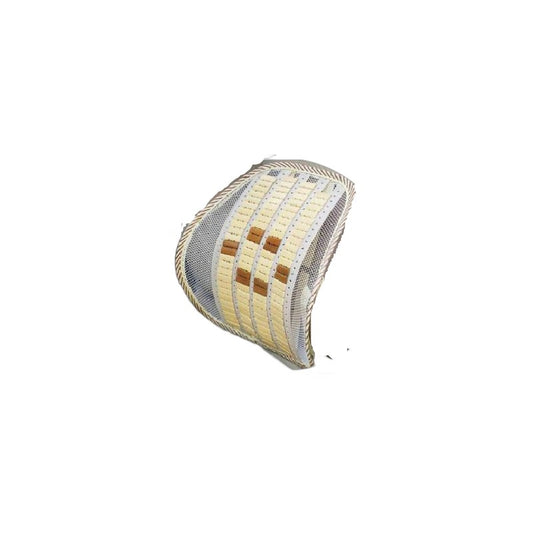 Appui-tête / support lombaire de siège auto en perles de bois avec filet - coloris beige/naturel BR4819109