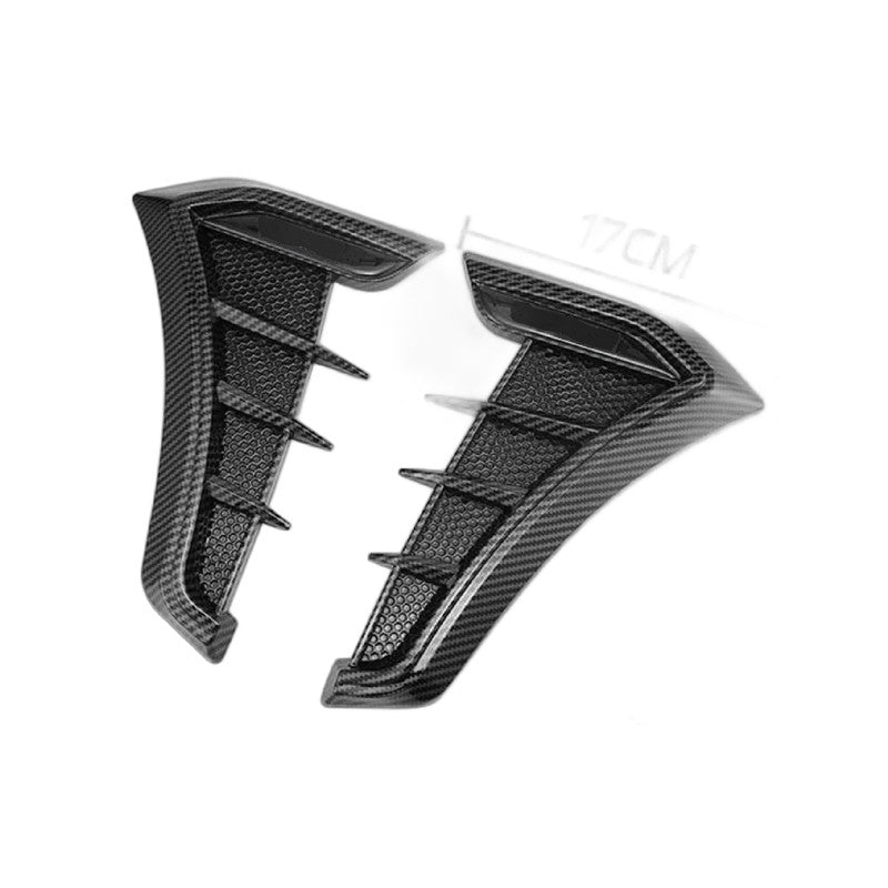 Fausse prise d'air / décoration aile voiture - style carbone - 17cm x 24cm (paire) T003-SPACO
