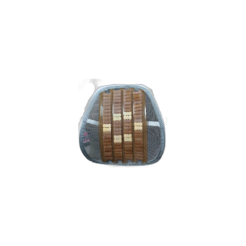 Appui-tête / support lombaire de siège auto en perles de bois avec filet - coloris marron/beige BR4819108