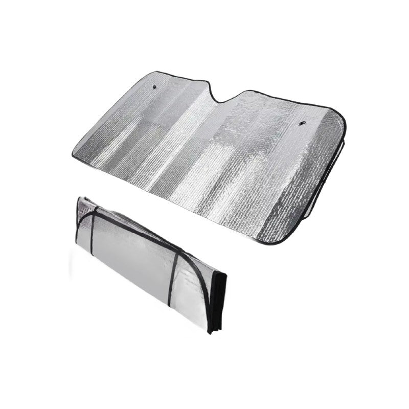 Pare-soleil aluminium plat avec housse de rangement - coloris argent YF-13060G
