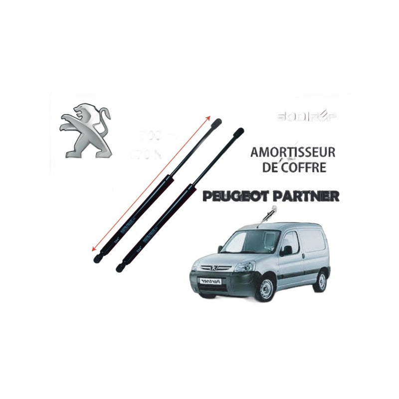 Amortisseur de coffre Peugeot Partner - 700 mm / 670 N ZAK-PART