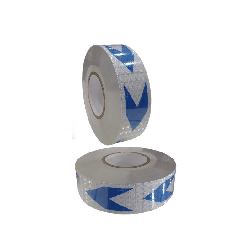 Ruban adhésif réfléchissant blanc/bleu flèches - Reflective Sticker 2"x50 yards 88138HAW-5-50W/BL
