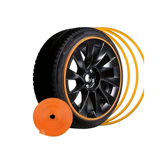 Bande décorative anti-collision pour jante - Automobile hub anti-collision decoration strip - Couleur Orange 2210OR