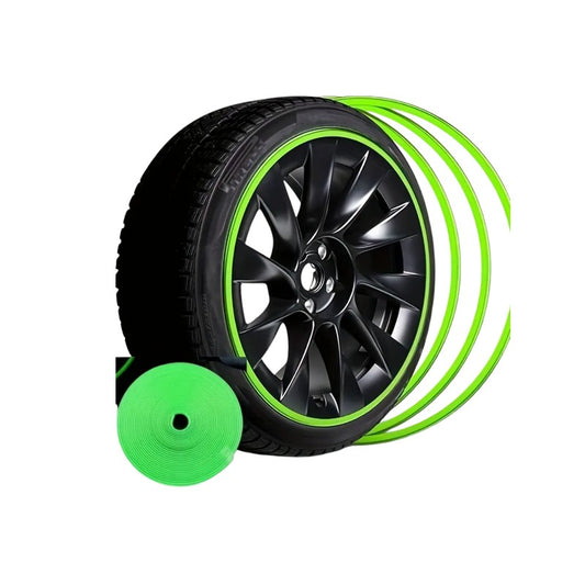 Bande décorative anti-collision pour jante - Automobile hub anti-collision decoration strip - Couleur Vert 2210GE