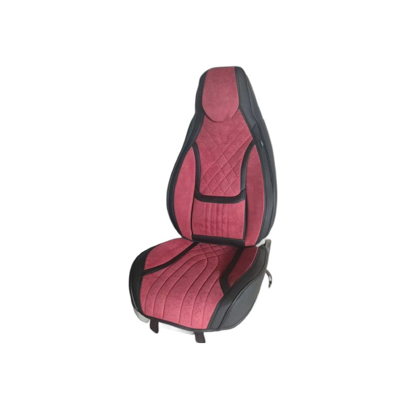 CALEDOS PREMUIM - Housse de siège auto premium (coloris bordeaux/noir, motif losanges) KT-12526MA
