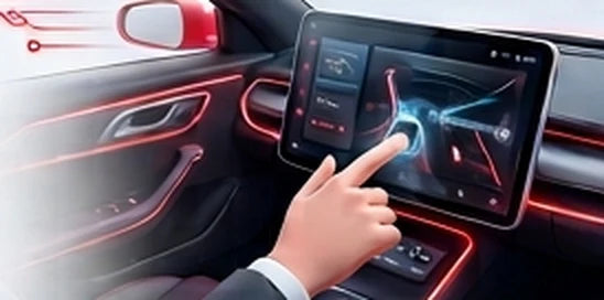 Autoradio Android tactile dans un habitacle